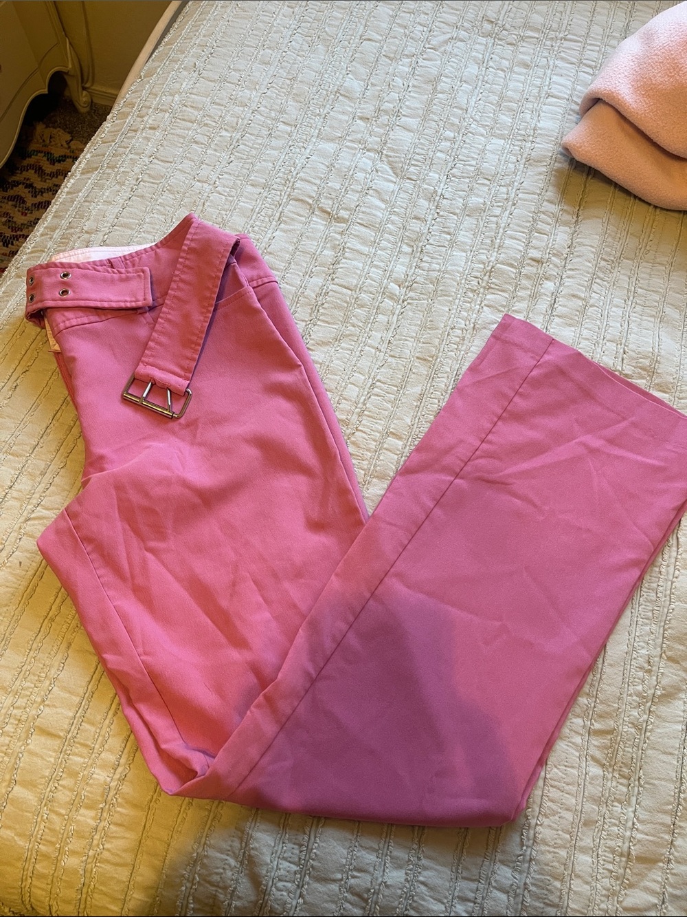 Y2K pink boot cut pants Tracy Evans limited